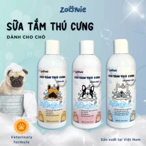 Sữa Tắm Chó Zoonie 300ml - Khử Mùi 72h & Dưỡng Lông Cao Cấp | Cho Da Thường, Da Nhạy Cảm, Lông Dài